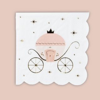 Princess Birthday Carriage Dessert Napkins
