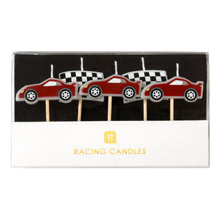 Race Car Birthday Candles - Racing Themed Cake Candles Set