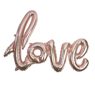Love Rose Gold Mylar Balloon 30"/ Love Script Balloon / Rose Gold Party Decor / Wedding Decorations / Engagement Decor / Engagement Balloon