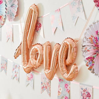 Love Rose Gold Mylar Balloon 30"/ Love Script Balloon / Rose Gold Party Decor / Wedding Decorations / Engagement Decor / Engagement Balloon