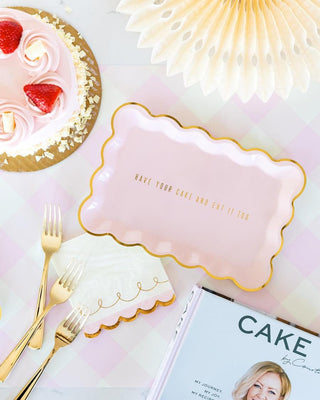 Pink and Gold Napkins / Pink and White / Princess Napkins / Baby Shower Napkins / Bridal Shower Napkins / Ice Cream Party Napkins