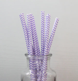 Paper Straws / Lavender Straws / Lavender Party Straws / Chevron Straws / Polka Dot Straws / Lavender Polka Dot / Party Straws