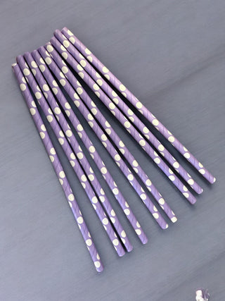 Paper Straws / Lavender Straws / Lavender Party Straws / Chevron Straws / Polka Dot Straws / Lavender Polka Dot / Party Straws