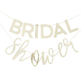 Bridal Shower Gold Banner