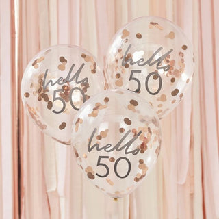 Hello 50 Confetti Balloons
