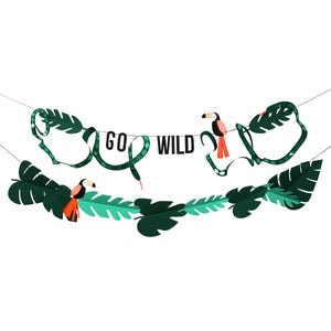 Go Wild Party Banner / Animal Garland / Party Animal Banner / Happy Birthday Banner / Let's Get Wild / Party Like An Animal