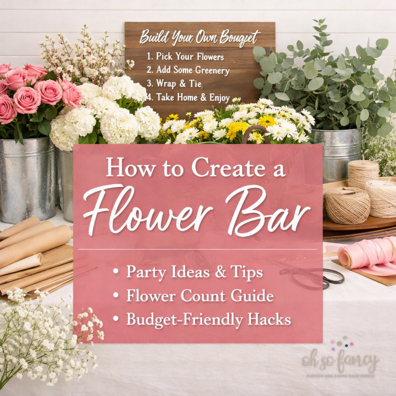 How to Create a Flower Bar at a Party