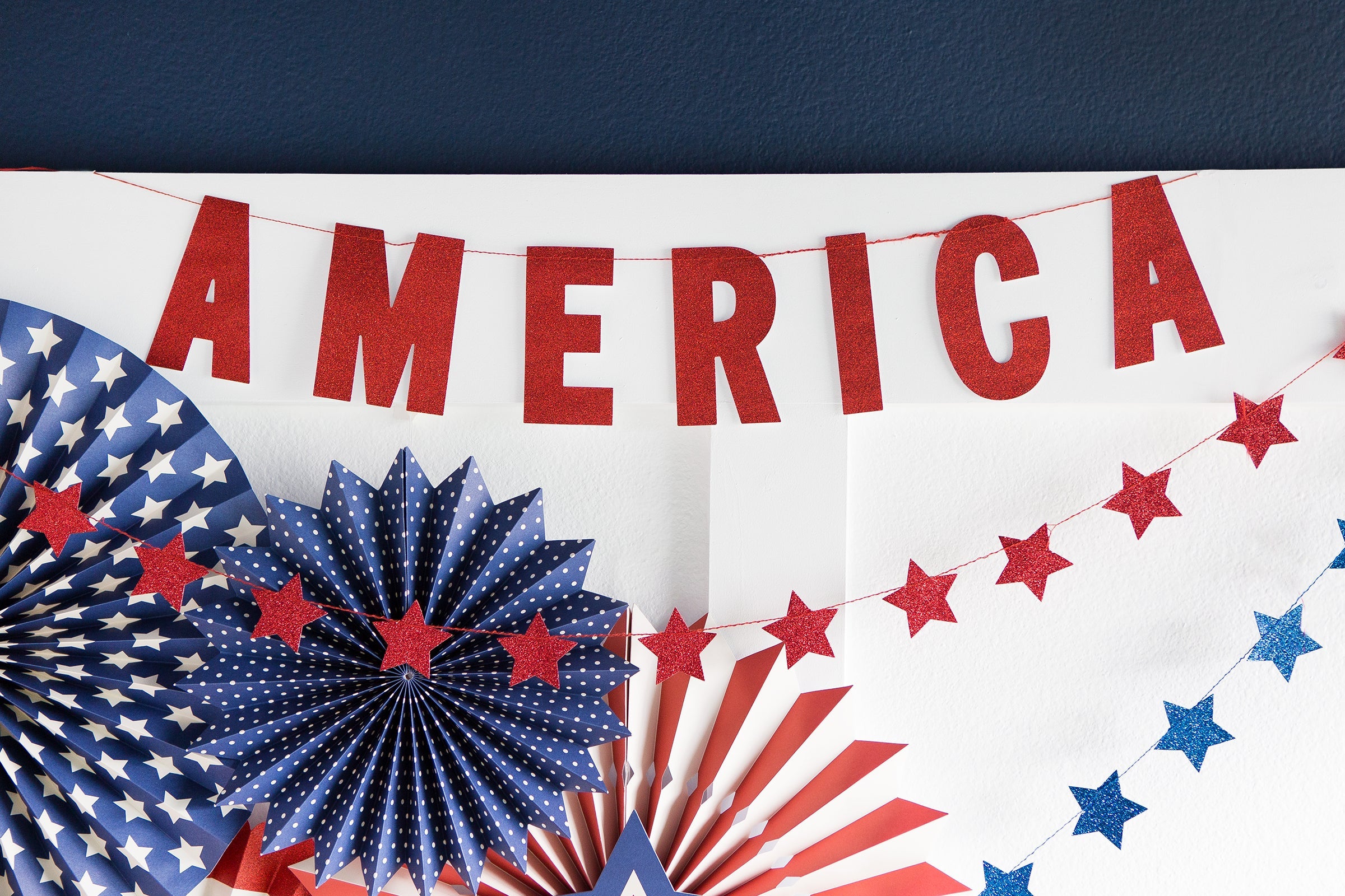 Oh So Fancy Party has all of the Americana inspiration and party supplies to create a sparkly red, white, and blue celebration.