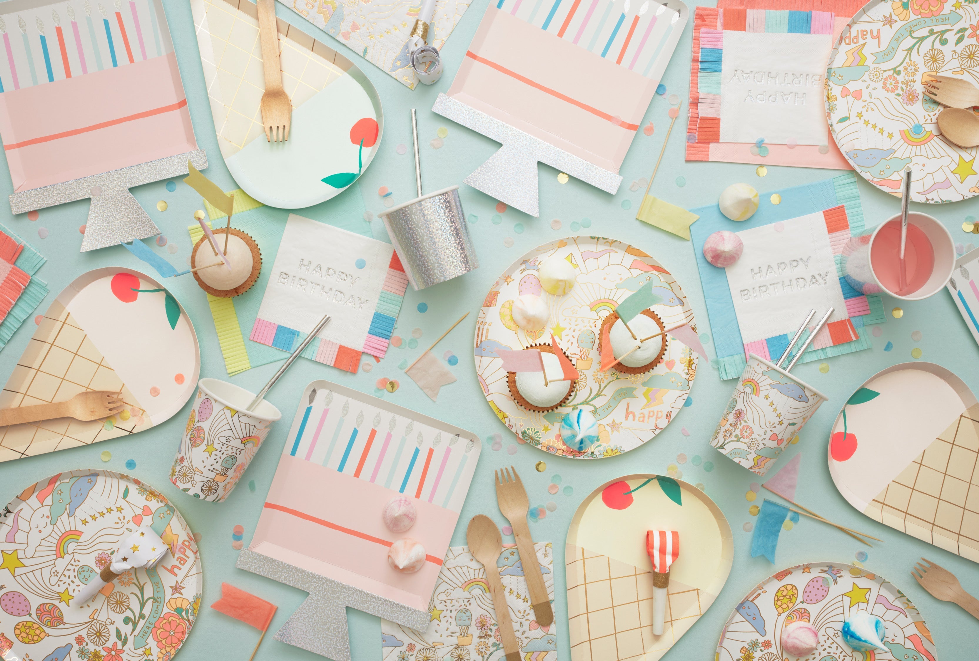 Look no further for adorable ice cream decorations, tableware and banners, because we have those too! 