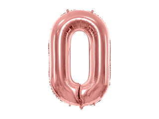 Number "0" Rose Gold Balloon - 34"