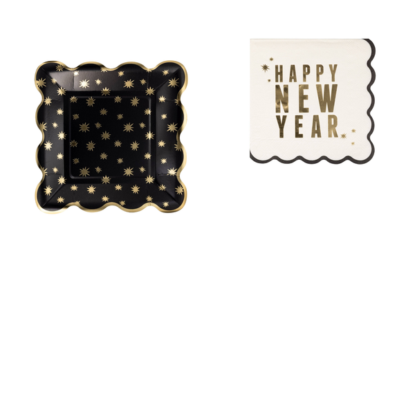 Happy New Year Embossed Plate