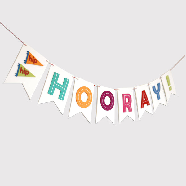 Hip Hip Hooray Banner - Birthdays, Graduations, Anniversaries, Parties