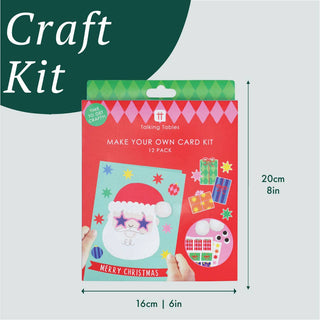 Santa Christmas Card Kit - 12 Pack | Christmas Craft
