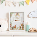 Baby Shower Guest Book Alternative - Woodland Baby (Pink)