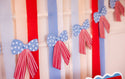 Patriotic Scalloped Bow Paper Plates