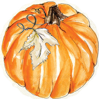 Watercolor Pumpkin Shaped Napkins