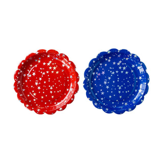 Patriotic Sparkling Stars Party Plates