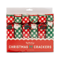 Red and Green Gingham Christmas Crackers