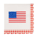 Gingham American Flag Paper Napkin
