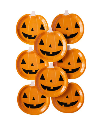 Jack O Lantern Pumpkin Plate - Oh So Fancy Party