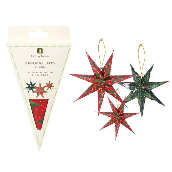 Folklore Paper Stars Christmas Decorations