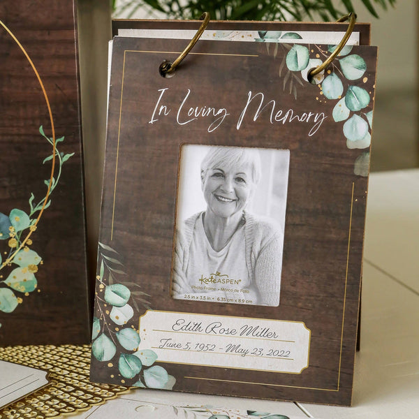 Celebration of Life Memory Funeral Guest Book and Box for Memorial Service
