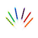 Striped Multicolor Candles - 24 Pack | Cake Candles