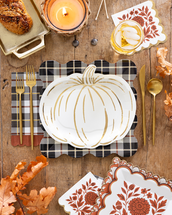 Watercolor Pumpkin Shaped Napkins