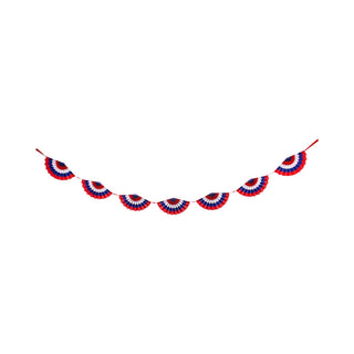 Red White and Blue Fan Paper Bunting Banner