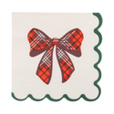 Green Plaid Christmas 10" Square Dinner Plates