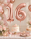 Rose Gold 16 Balloons