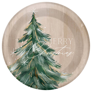 Gilded Tree Christmas Dessert Plates