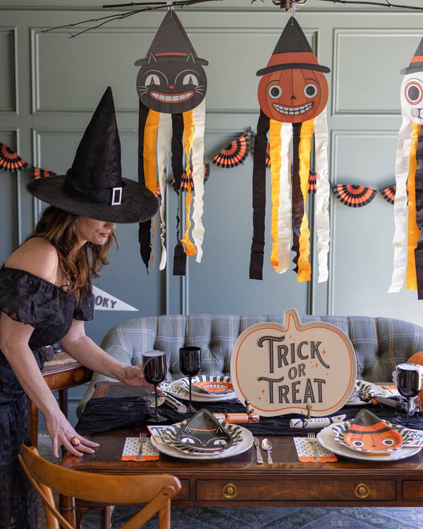 Halloween Polka Dot Dinner Napkins