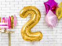 Number "2" Gold Balloon - 34"