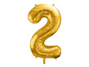 2026 Gold Foil Number Balloons