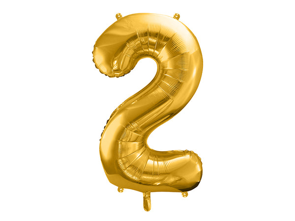 2026 Gold Foil Number Balloons