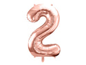 Number "2" Rose Gold Balloon - 34"