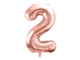 Number "2" Rose Gold Balloon - 34"