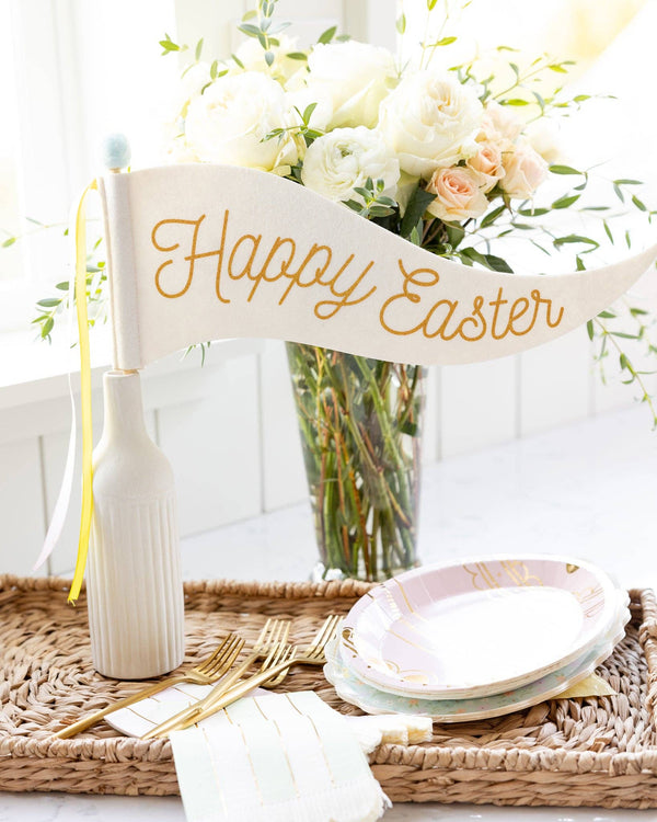 Spring Easter Egg Plate Set