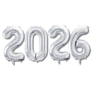 2026 Silver Foil Balloons