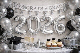 2026 Silver Foil Balloons