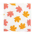 Gold Foil Falling Leaves Cocktail Napkin
