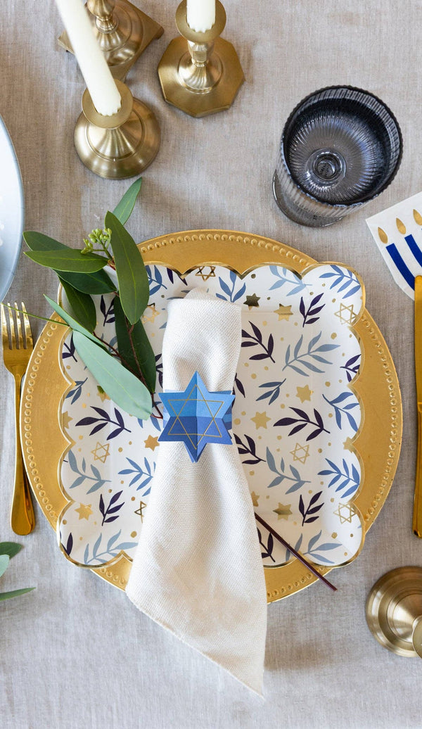 Stars & Branches Scalloped Square Plate