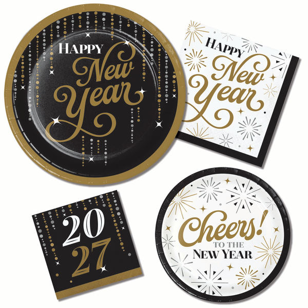 Dazzling Midnight Luncheon Napkins