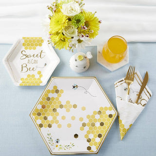Complete Sweet As Can Bee Baby Shower 207 Piece Bundle - 16 Guests