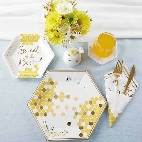 Complete Sweet As Can Bee Baby Shower 207 Piece Bundle - 16 Guests