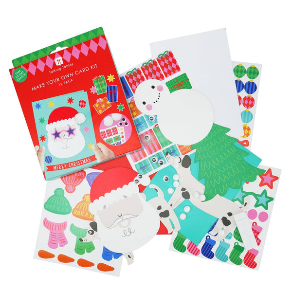 Santa Christmas Card Kit - 12 Pack | Christmas Craft