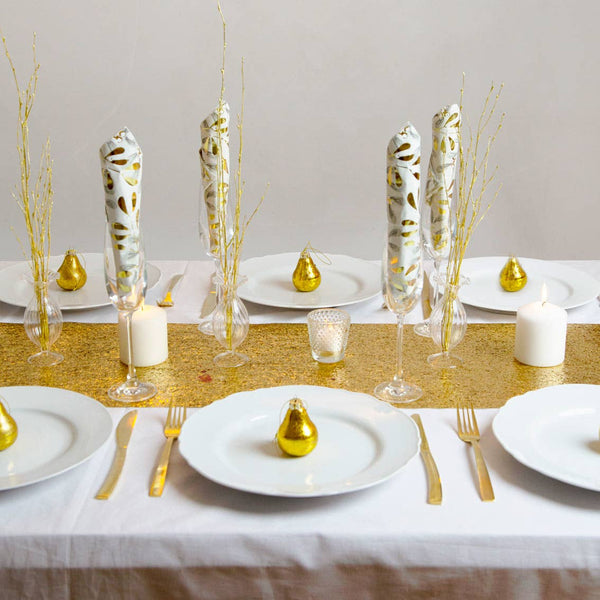 Gold Glitter Table Runner
