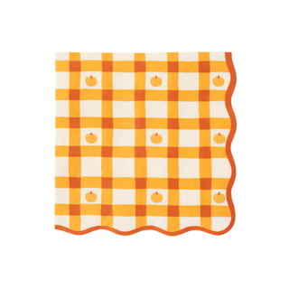 Elegant Fall Plaid Dinner Napkins, 3-Ply (Set of 20)
