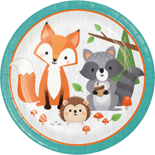 Wild One Woodland Animals Dinner Plates